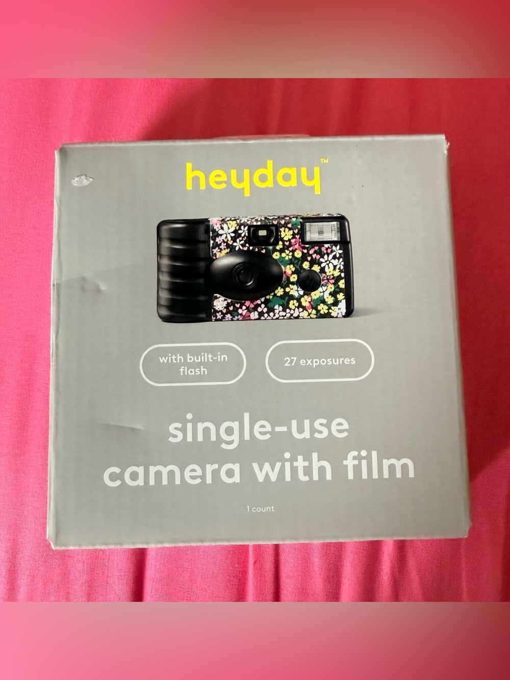 heyday Black Single-use Camera with film